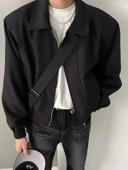 Men's Plus Size Zip Up Long Sleeve Jacket