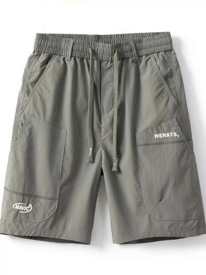 Men's Plus Size Drawstring Cargo Shorts
