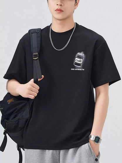 Men's Plus Size Round Neck Short Sleeve T-Shirt