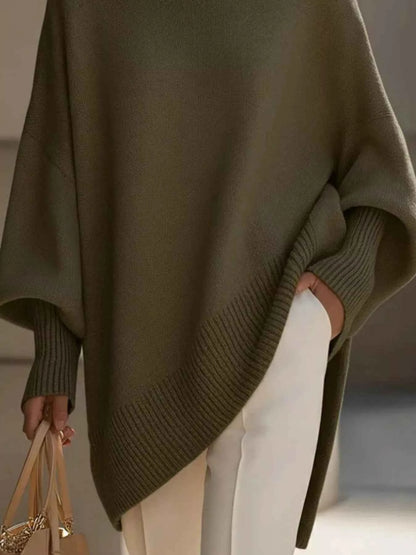 Oversized Batwing Sleeve Knit Sweater