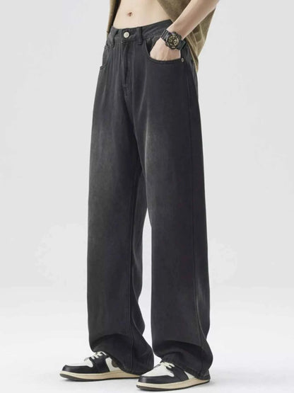 Men's Washed Wide Leg Pants