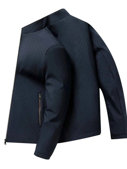 Men's Plus Size Zip Up Long Sleeve Jacket