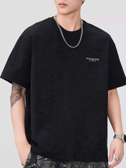 Men's Graphic Round Neck Short Sleeve T-Shirt