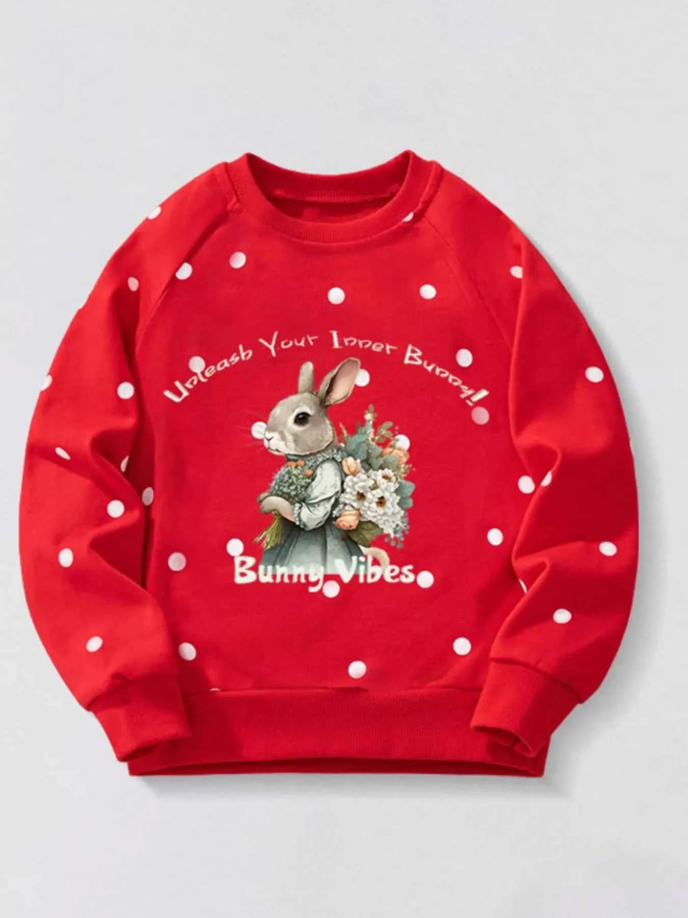 Children's Bunny Polka Dot Sweatshirt