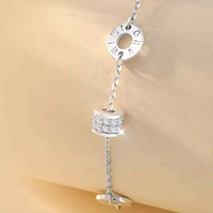925 Sterling Silver Chain Geometric Bracelet