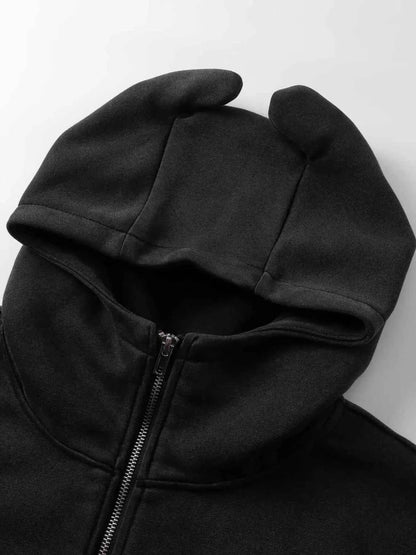 Men's Devil Horn Zip-Up Hoodie