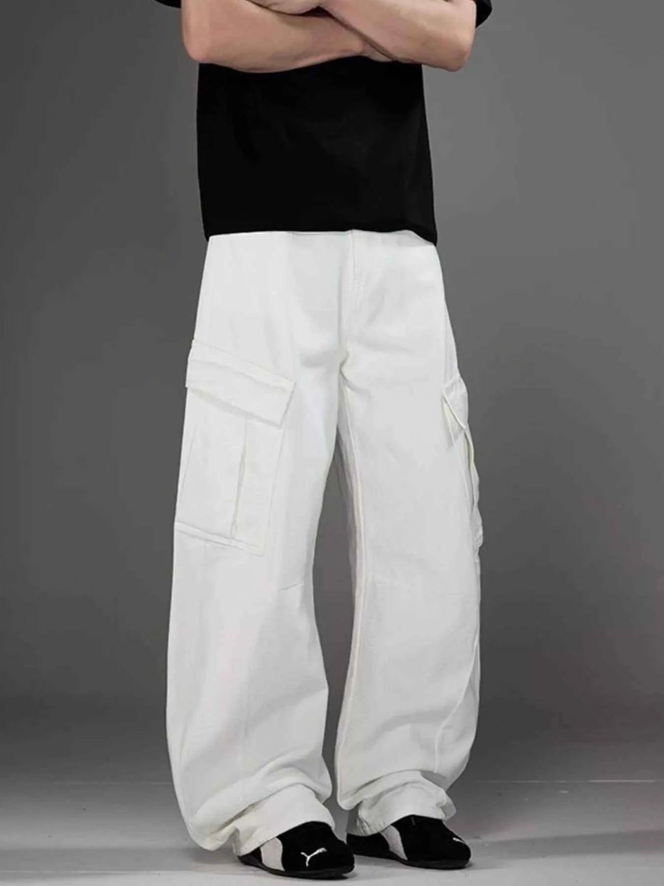 Men's Plus Size Wide Leg Cargo Pants