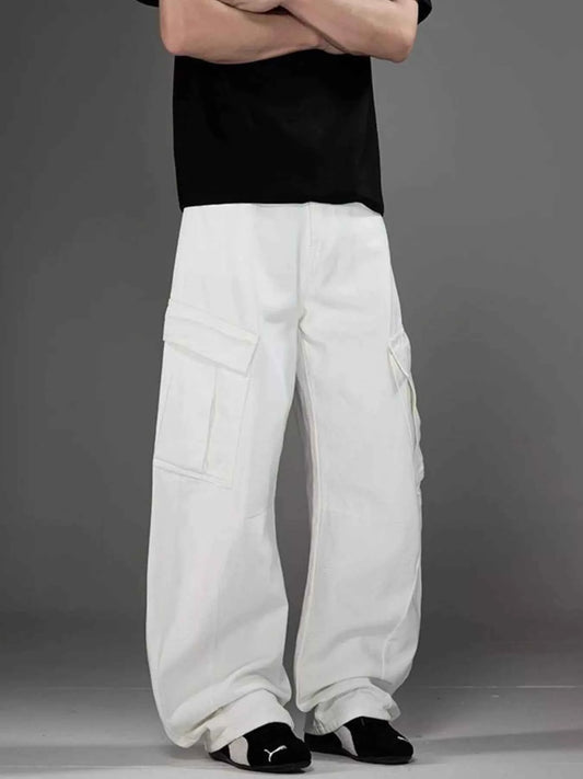 Men's Plus Size Wide Leg Cargo Pants