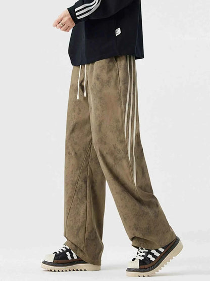 Men's Full Size Tie-Dye Wide-Leg Casual Pants Plus Size