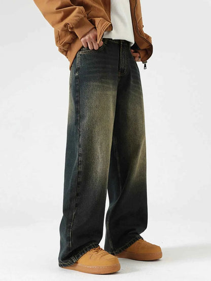 Men's Wide Leg Baggy Jeans