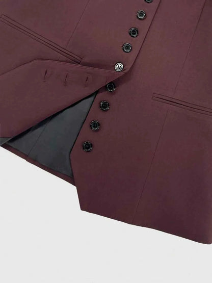 Button Front V-Neck Top and Shorts Set