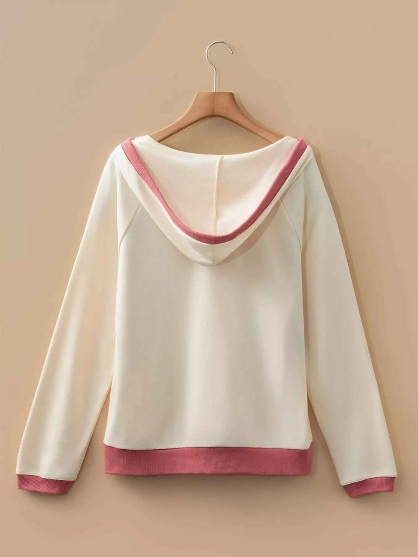 Crochet Panel Kangaroo Pocket Hoodie
