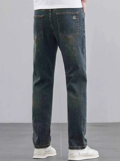 Men's Washed Straight Leg Fit Jeans