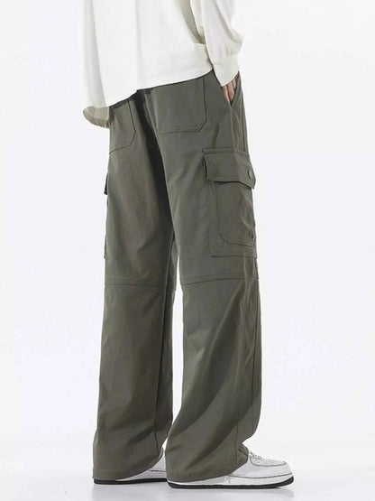 Men's Full Size Multi-Pocket Cargo Utility Pants Plus Size