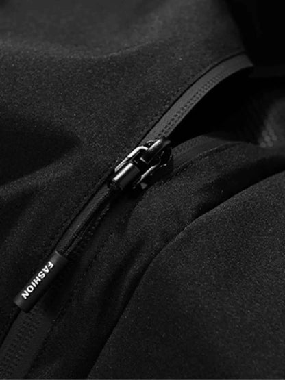 Men's Full Size Long Sleeve Hooded Windbreaker Jacket Plus Size