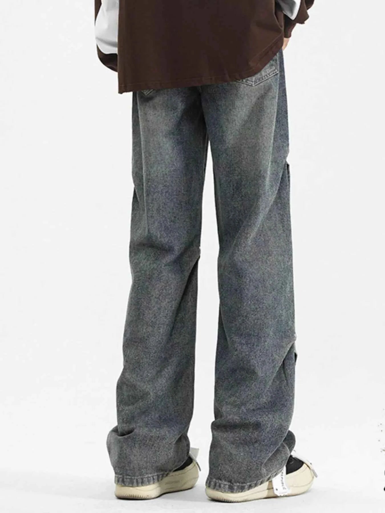 Men's Full Size Wide Leg Gradient Jeans Plus Size