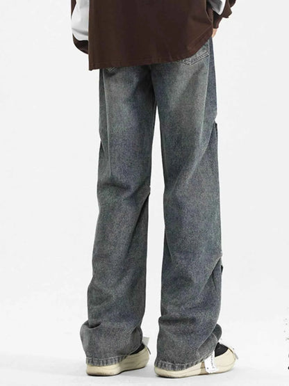 Men's Full Size Wide Leg Gradient Jeans Plus Size