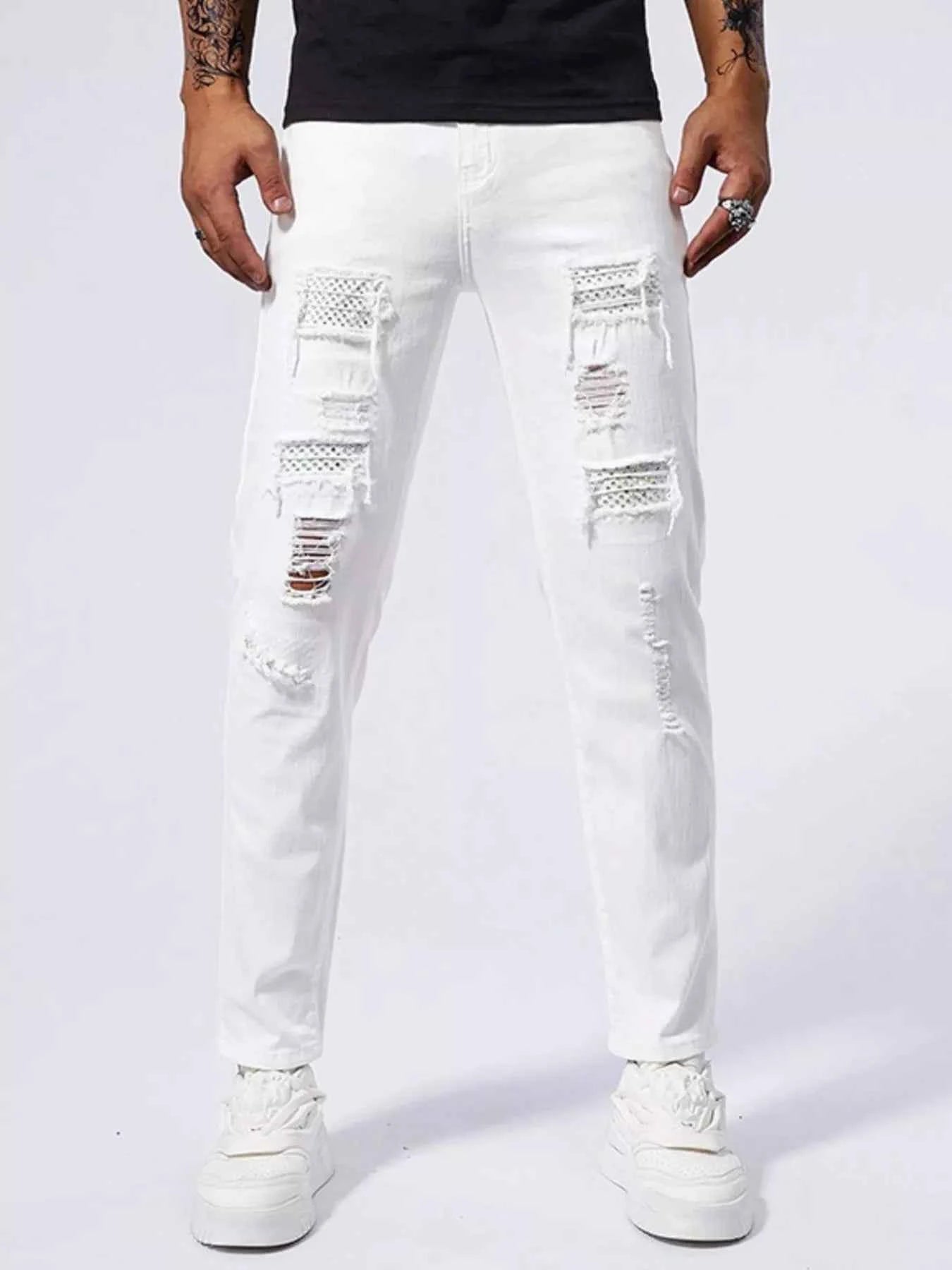 Men's Distressed Slim Fit Jeans