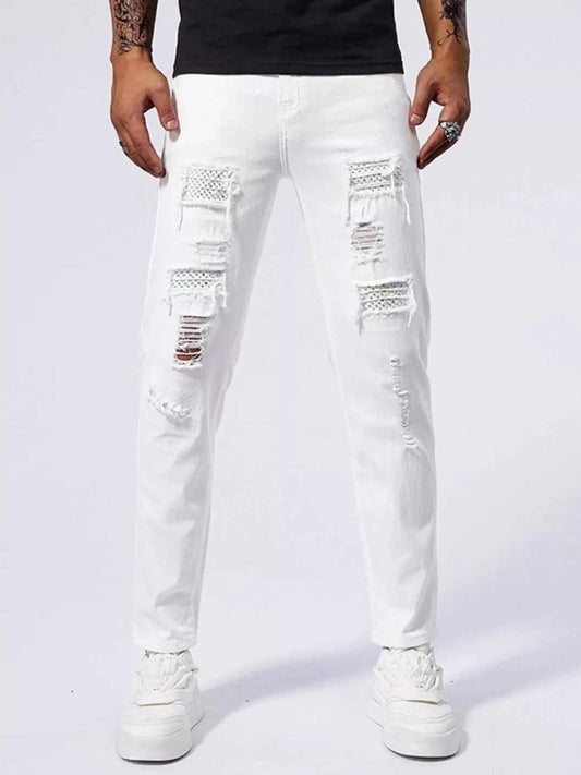 Men's Distressed Slim Fit Jeans