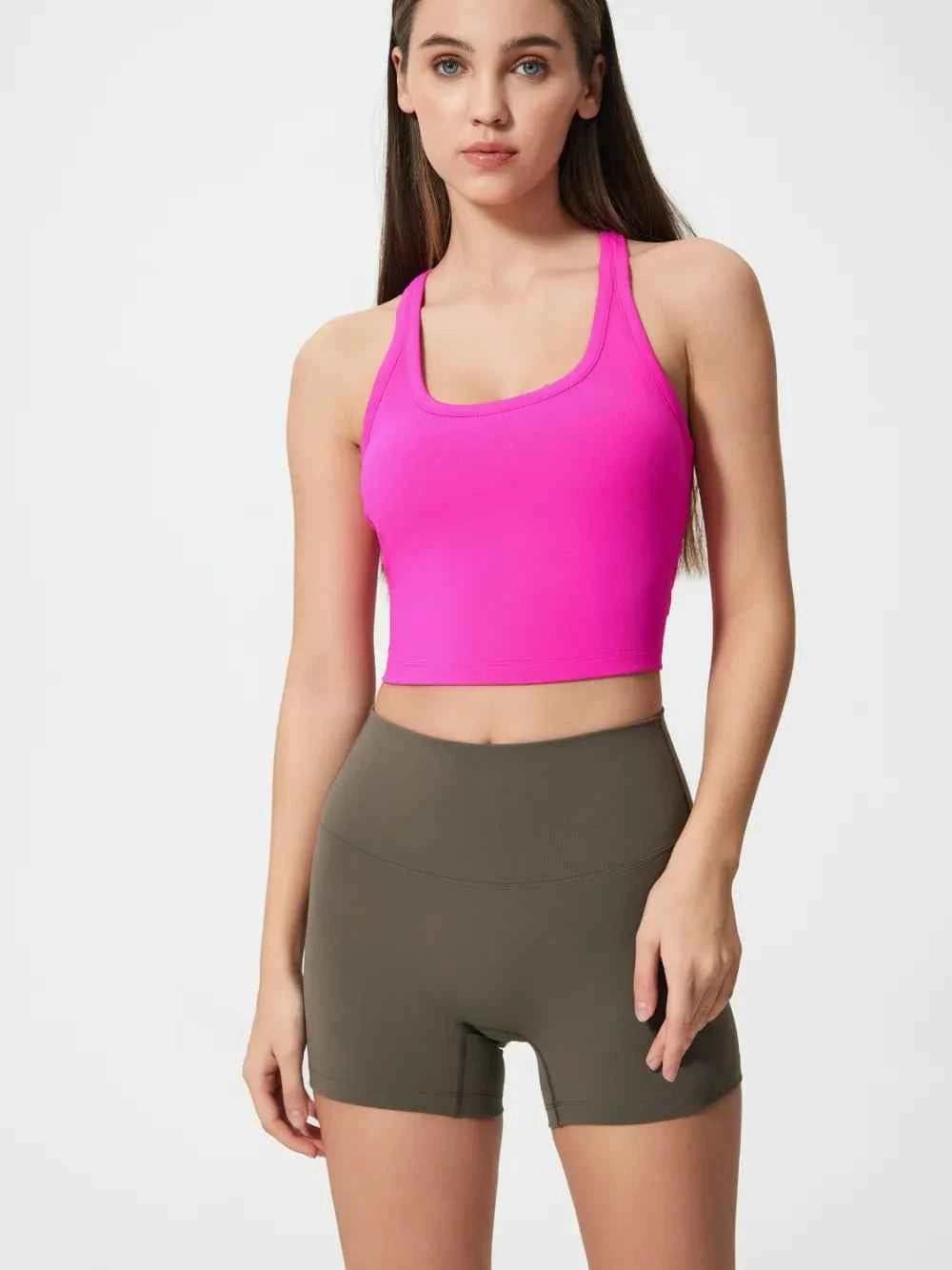 Millennia Scoop Neck Active Tank with Detachable Chest Pads