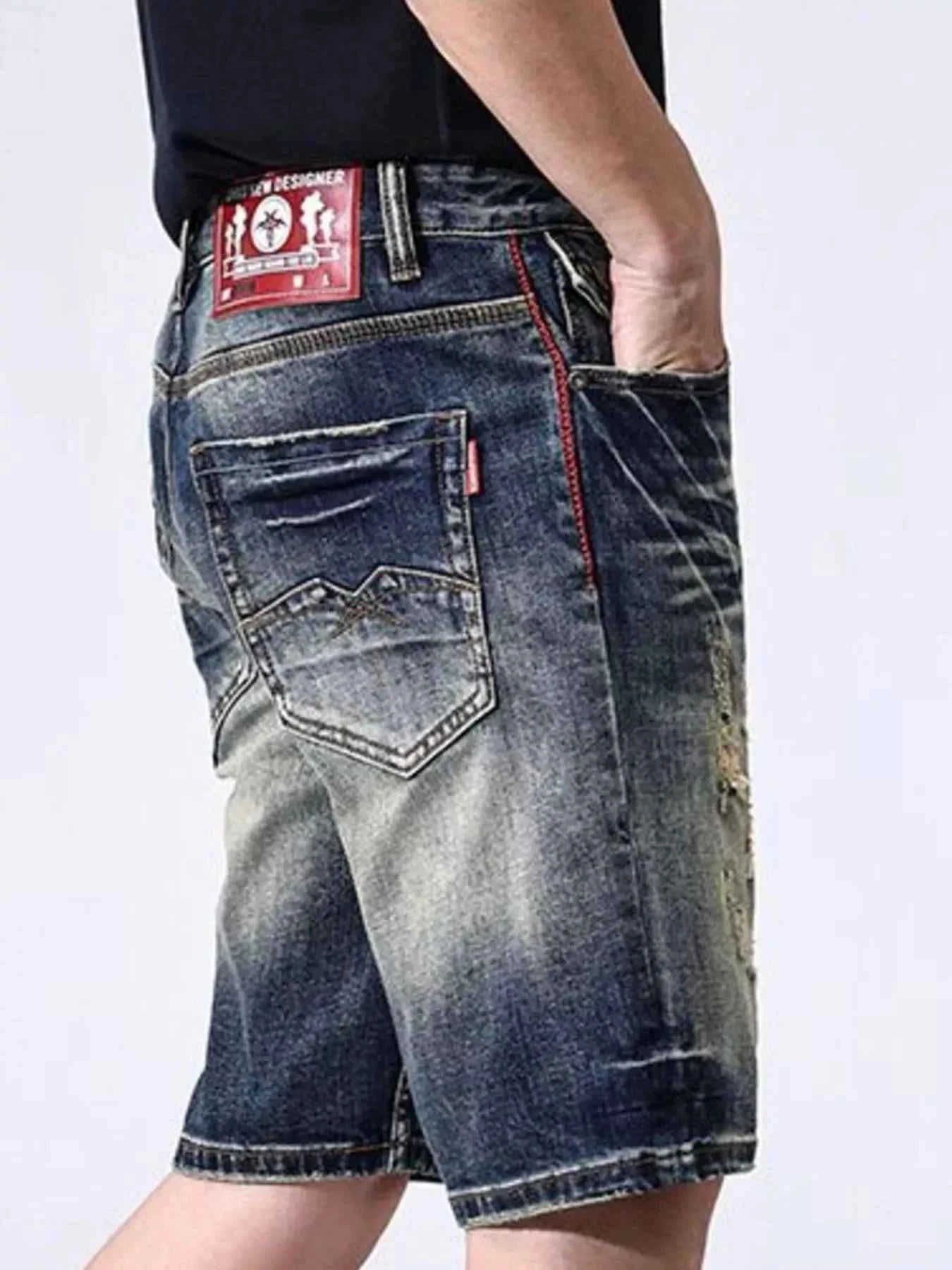 Men's Distressed Denim Shorts