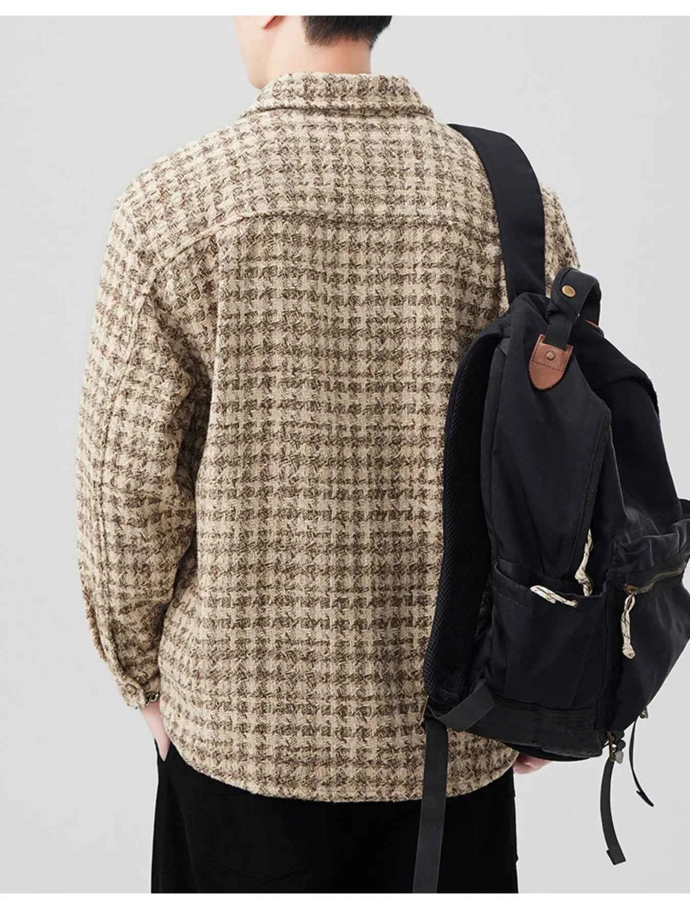 Men's Plus Size Button Up Long Sleeve Jacket