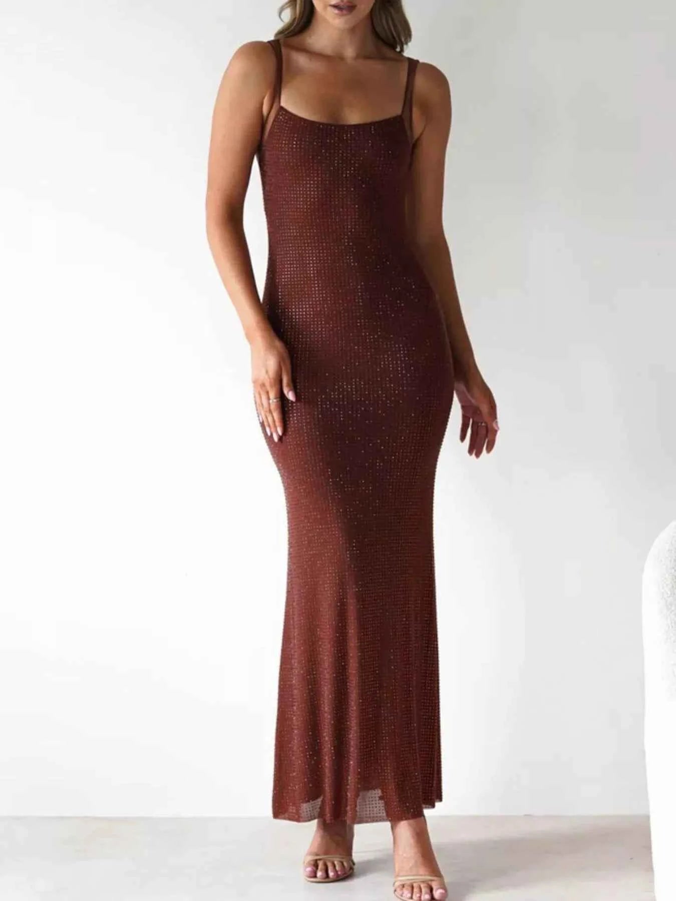 Backless Sleeveless Bodycon Maxi Dress