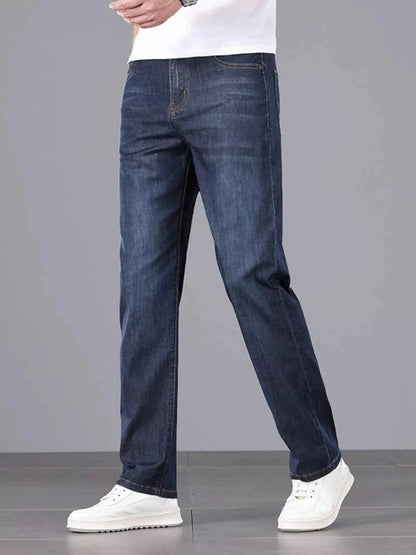 Men's Straight Fit Wash Jeans