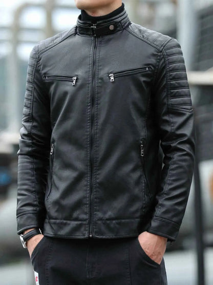 Men's Plus Size Zip Up Long Sleeve Jacket