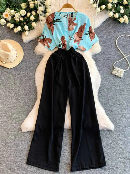 Printed Wide Leg Jumpsuit