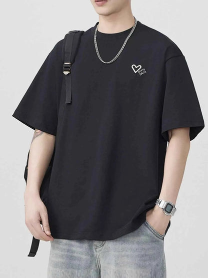 Men's Plus Size Round Neck Short Sleeve T-Shirt