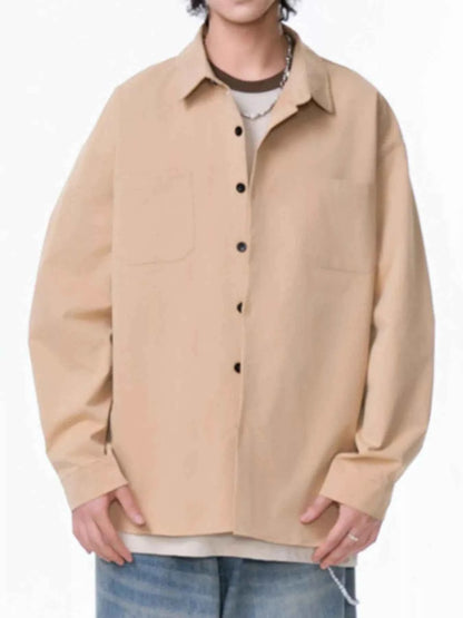 Men's Plus Size Button Up Long Sleeve Shirt