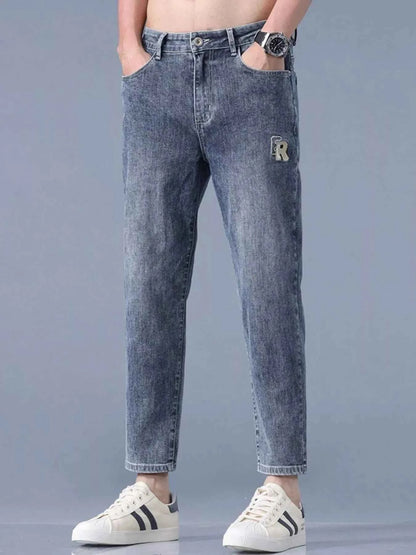 Men's Straight-Leg Wash Jeans