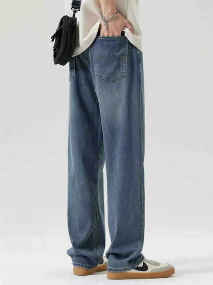 Men's Wide Leg Relaxed Fit Jeans