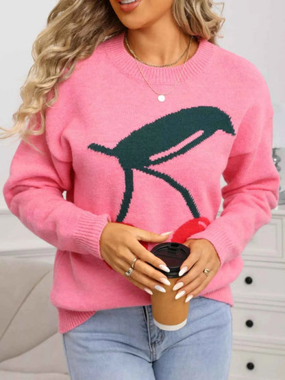 Cherry Round Neck Sweater