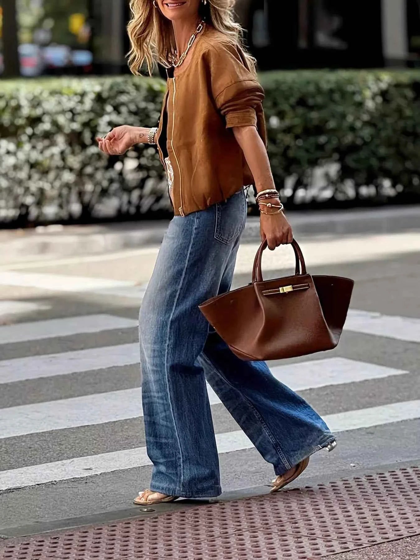 Zip Up Dropped Shoulder Jacket