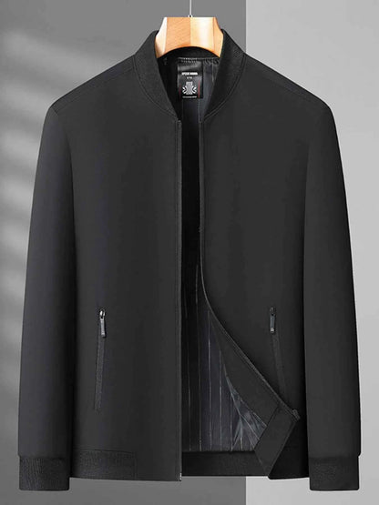 Men's Plus Size Zip Up Long Sleeve Jacket