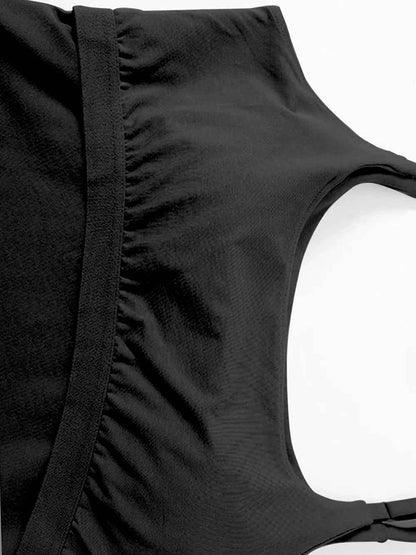 Scoop Neck Cropped Cami with Chest Pads