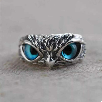 Alloy Owl Eyes Ring