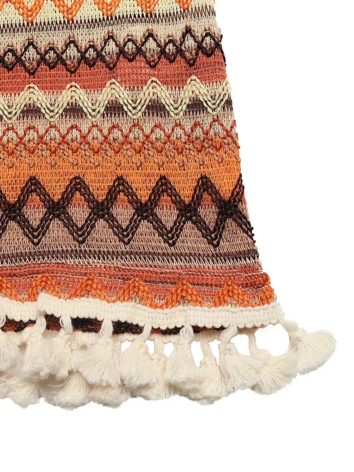 Geometric Pattern Tube Mini Dress