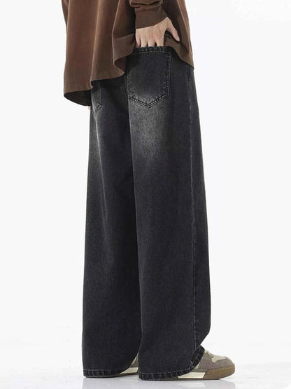 Men's Full Size Wide-Leg Relaxed Fit Jeans Plus Size