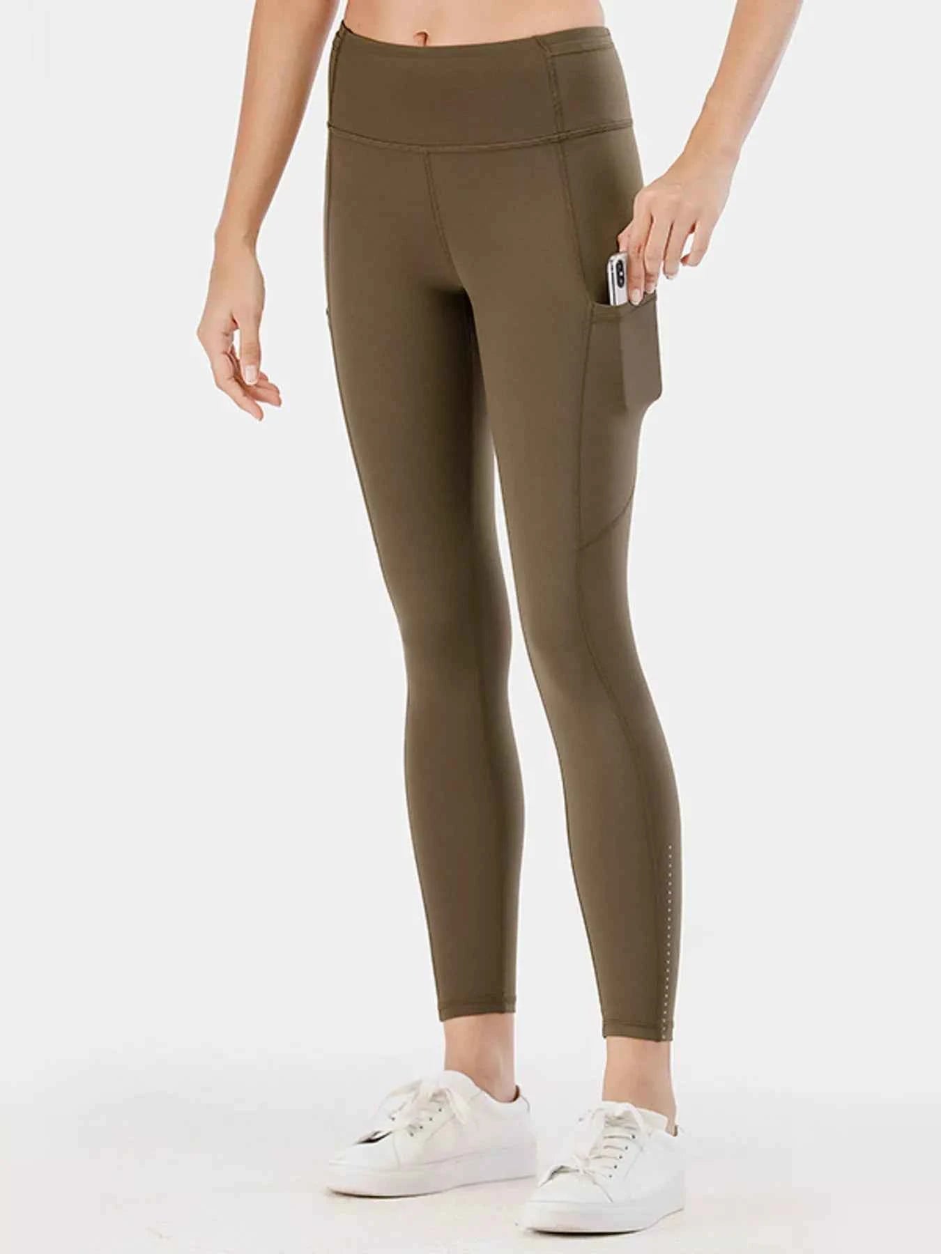 Full Size High-Waisted Active Leggings with Pockets Plus Size