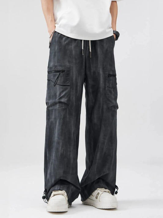 Men's Multi-Pocket Drawstring Cargo Pants