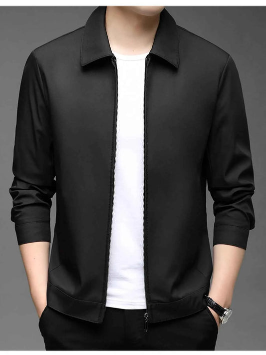 Men's Plus Size Zip-Up Casual Jacket
