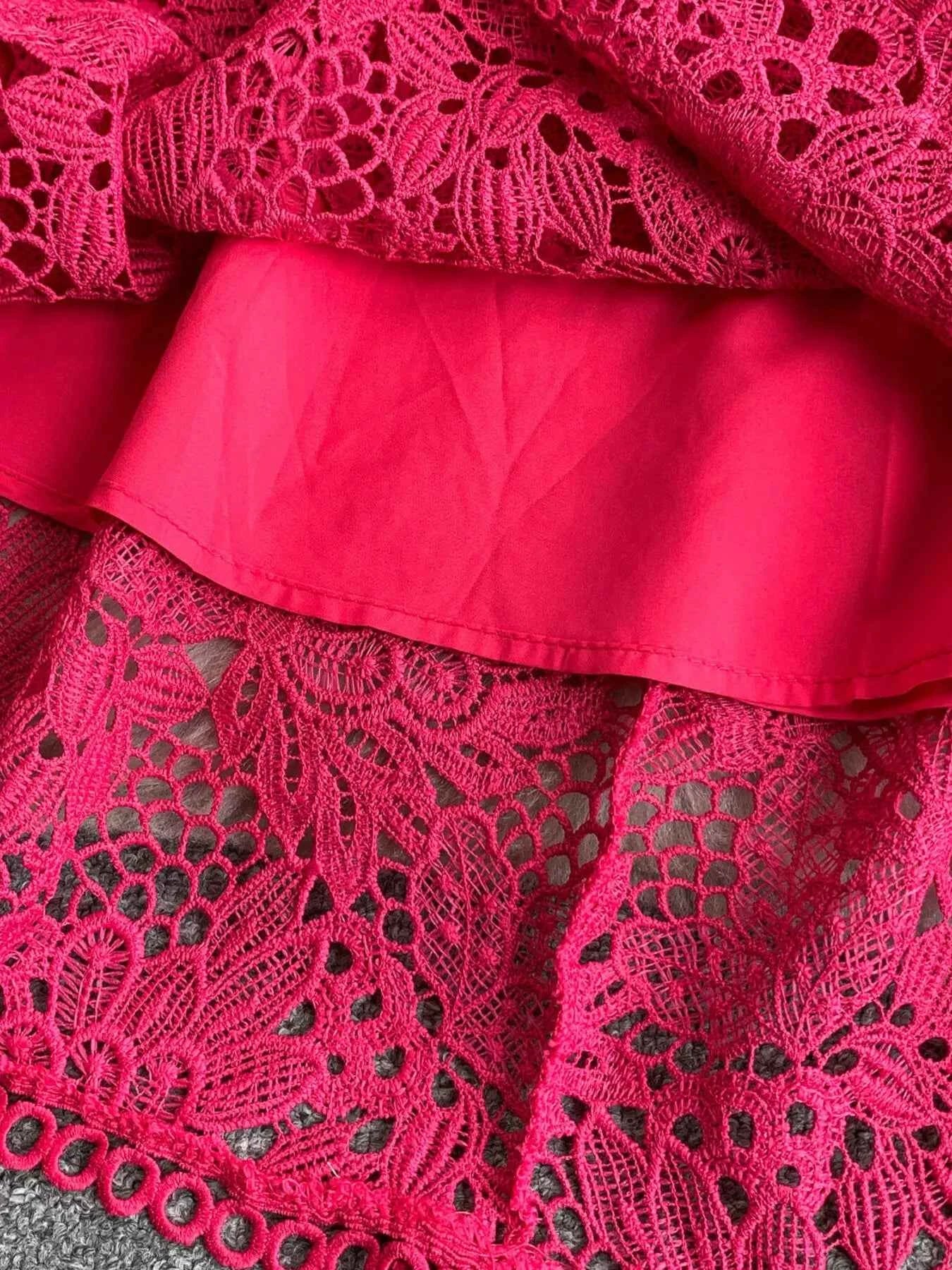Lace Sleeveless A-Line Dress