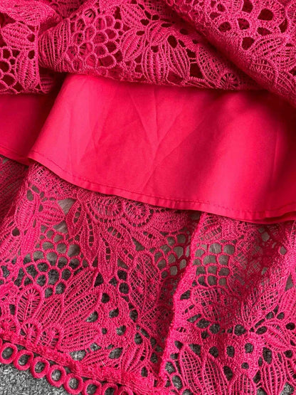 Lace Sleeveless A-Line Dress