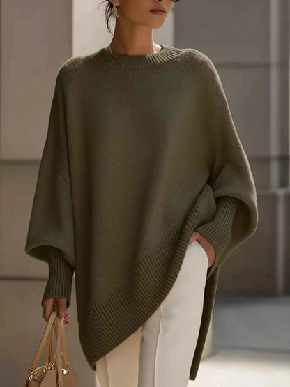 Oversized Batwing Sleeve Knit Sweater