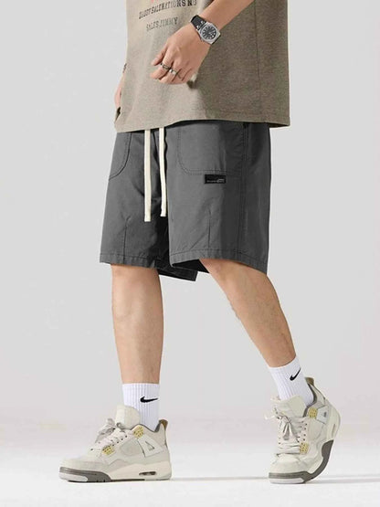 Men's Full Size Cargo Drawstring Shorts Plus Size