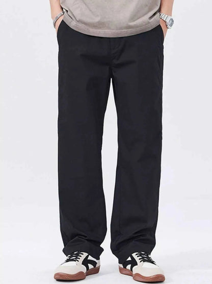 Men's Full Size Casual Lightweight Wide-Leg Pants Plus Size