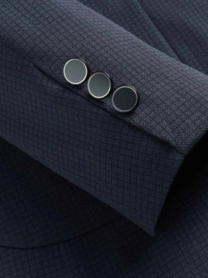 Men's Lapel Collar Long Sleeve Blazer